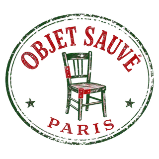 Tampon « Objet sauvé · Paris » illustré d’une chaise